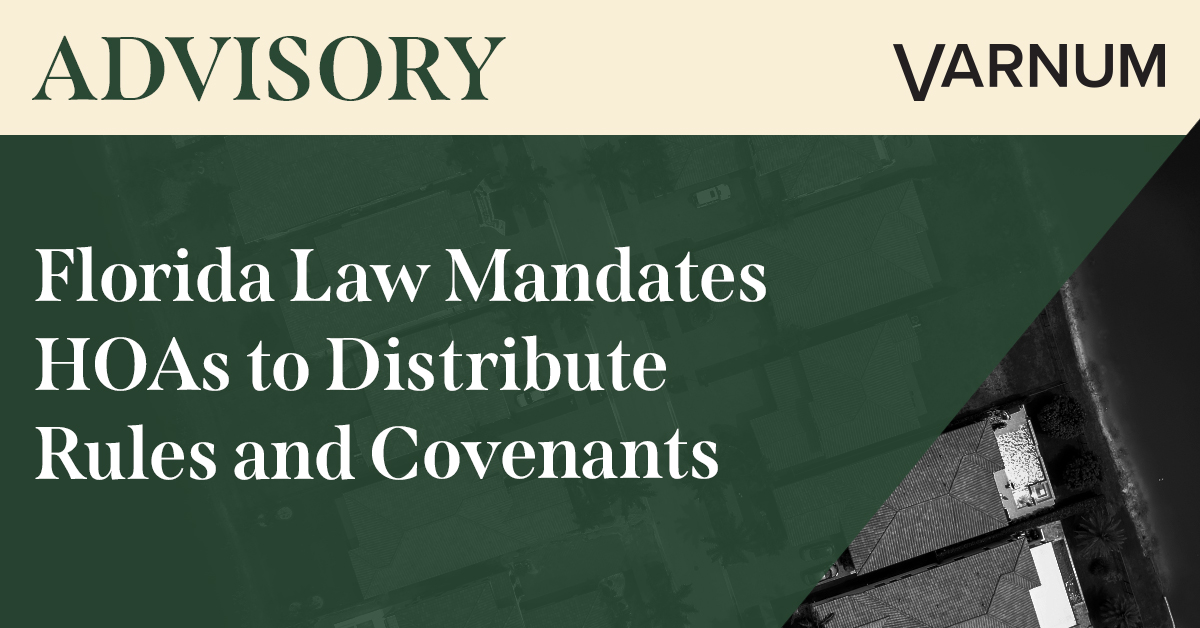 New HOA Laws in Florida 2024 Rules and Covenants Varnum LLP