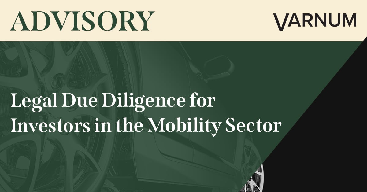 Legal Due Diligence for Investors in the Mobility Sector